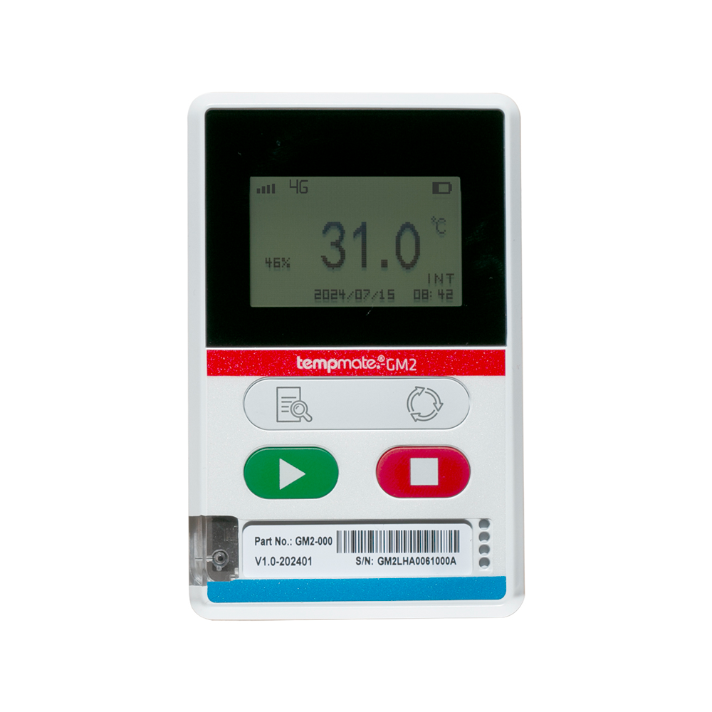 Tempmate GM2 Multi-use data logger for real-time measurement of temperature, humidity, light & shock.