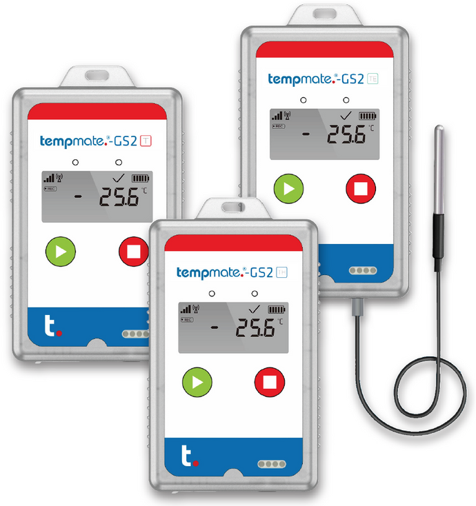 Tempmate GS2 Single-use data logger for real-time measurement of temperature, humidity and light.