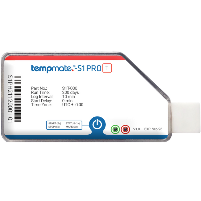 tempmate-S1-PRO Single Use USB Temperature Data Logger
